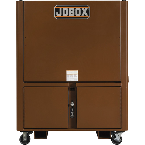 Coffre de chantier et surface de travail sur le terrain, 33" la x 63" p x 80" h, Acier, Rouge Helyx Safety & Industrial Supplies