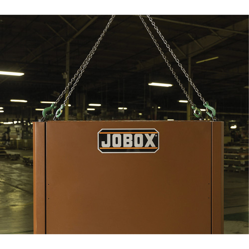 Coffre de chantier et surface de travail sur le terrain, 33" la x 63" p x 80" h, Acier, Rouge Helyx Safety & Industrial Supplies
