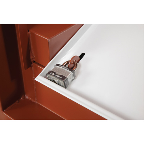 Coffre de chantier et surface de travail sur le terrain, 33" la x 63" p x 80" h, Acier, Rouge Helyx Safety & Industrial Supplies