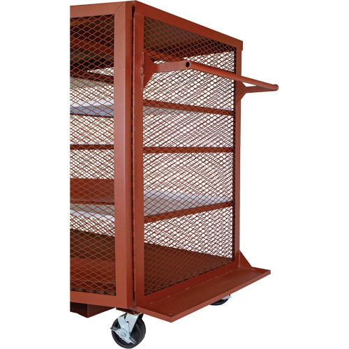 Armoire mobile en treillis, Acier, 37 pi³, Rouge Helyx Safety & Industrial Supplies