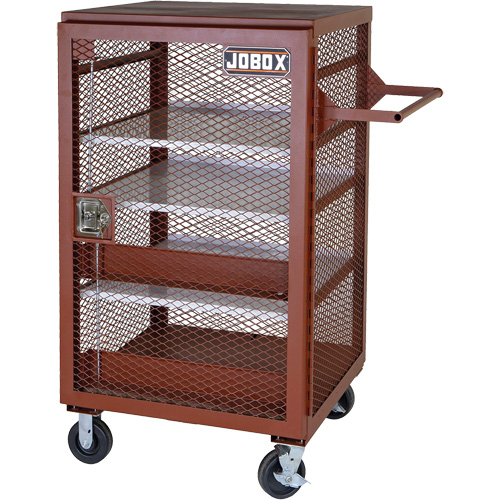 Armoire mobile en treillis, Acier, 22 pi³, Rouge Helyx Safety & Industrial Supplies
