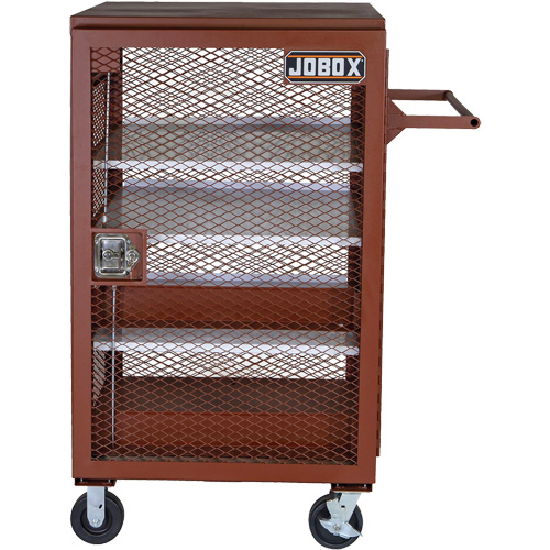 Armoire mobile en treillis, Acier, 22 pi³, Rouge Helyx Safety & Industrial Supplies