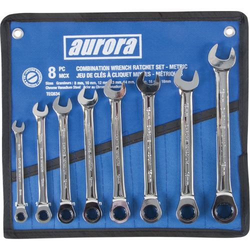 Fixed Head Wrench Set, Combination, 8 Pieces, Metric Helyx Safety & Industrial Supplies