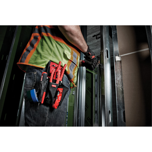 Compact Utility Pouch, Multiple Tool Holder, Nylon, 7 Pockets Helyx Safety & Industrial Supplies