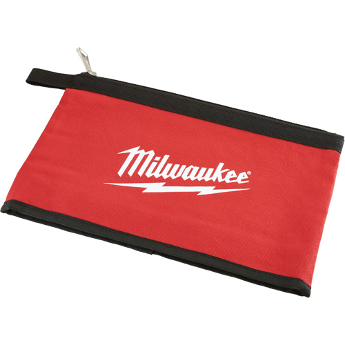 Zipper Pouch, Canvas, 1 Pockets, Black/Red Helyx Safety & Industrial Supplies