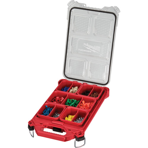 Packout Compact Low-Profile Organizer, 16-2/5" x 9-3/4" x 2-1/2", Black/Red Helyx Safety & Industrial Supplies