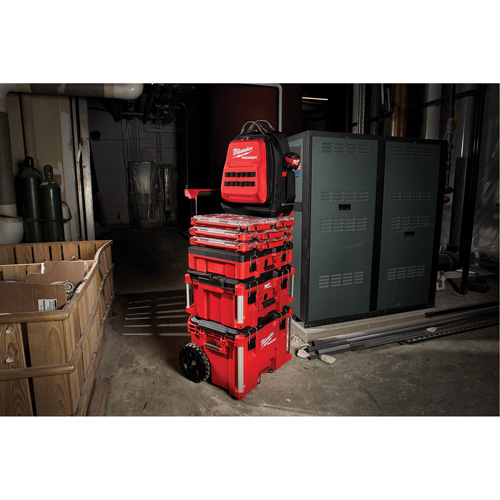 Packout Backpack, 15-3/4" L x 11-4/5" W, Black/Red, Ballistic Helyx Safety & Industrial Supplies