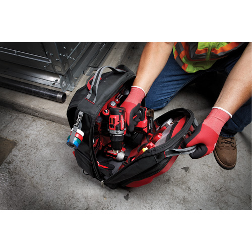 Packout Backpack, 15-3/4" L x 11-4/5" W, Black/Red, Ballistic Helyx Safety & Industrial Supplies