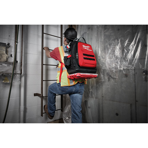 Packout Backpack, 15-3/4" L x 11-4/5" W, Black/Red, Ballistic Helyx Safety & Industrial Supplies