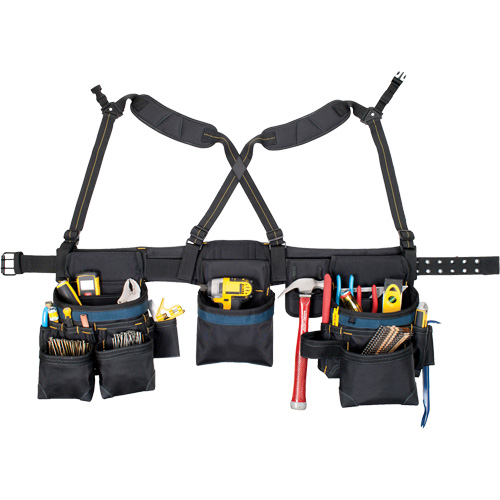 Carpenter's Tool Belt, Polyester, Black Helyx Safety & Industrial Supplies