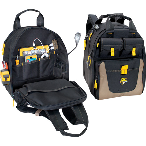 E-Charge Back Pack, 15" L x 10-1/2" W, Black, Polyester Helyx Safety & Industrial Supplies