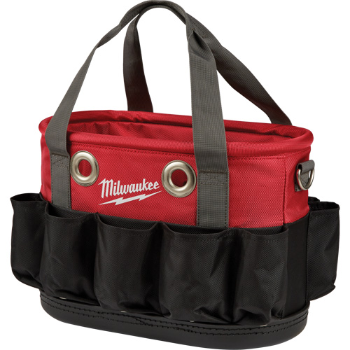 Utility Oval Bag, Ballistic Nylon, 24 Pockets, Black/Red Helyx Safety & Industrial Supplies