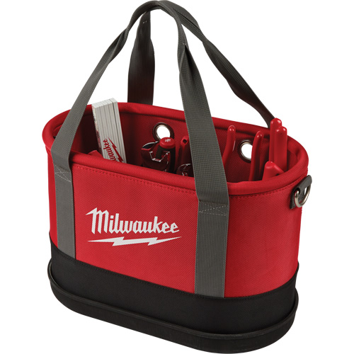 Aerial Utility Oval Bag, Ballistic Nylon, 14 Pockets, Black/Red Helyx Safety & Industrial Supplies