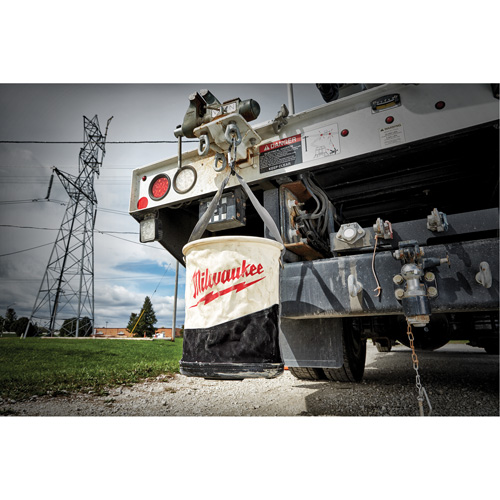 Utility Bucket, 11-4/5" L x 11-4/5" W x 14-3/5" H, Canvas, Beige/Black Helyx Safety & Industrial Supplies