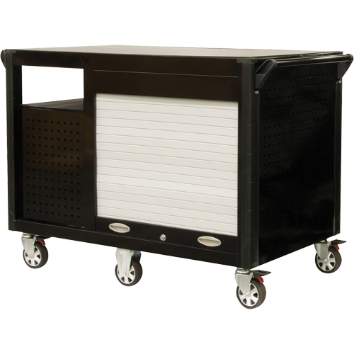 Chariot industriel, 12 tiroirs, 31-5/8" lo x 52-1/2" la x 40-1/4" h, Noir/Orange Helyx Safety & Industrial Supplies