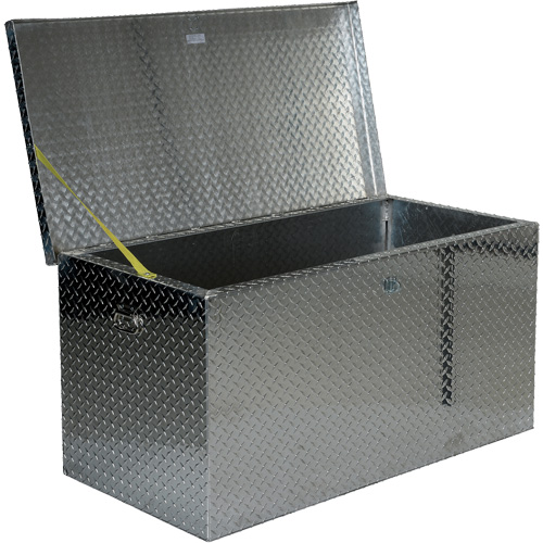 Boîte &agrave; outils portative en t&ocirc;le larm&eacute;e d'aluminium, 25-1/16" P x 49-1/4" la x 24" h, Argent Helyx Safety & Industrial Supplies