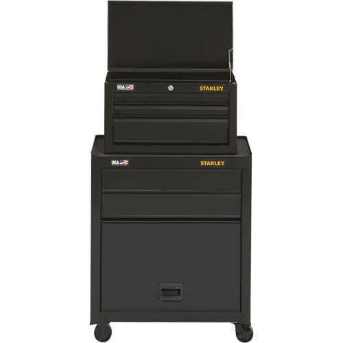100 Series Tool Chest & Cabinet, 5 Drawers, 26-1/2" W x 14" D x 43-1/2" H, Black Helyx Safety & Industrial Supplies