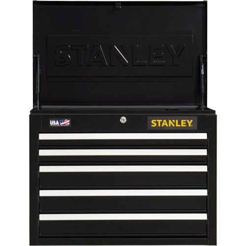 300 Series Tool Chest, 26" W, 5 Drawers, Black Helyx Safety & Industrial Supplies