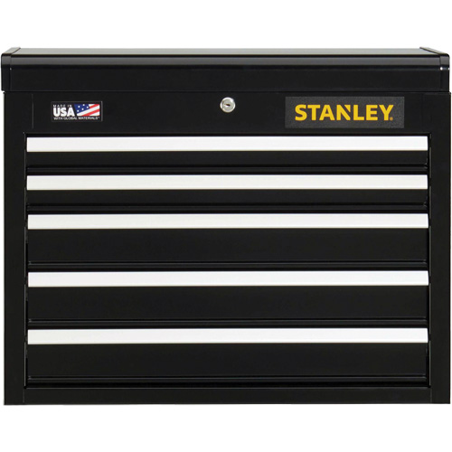 300 Series Tool Chest, 26" W, 5 Drawers, Black Helyx Safety & Industrial Supplies