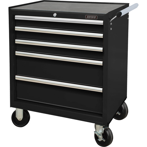 Industrial Tool Cart, 5 Drawers, 27" W x 18-3/4" D x 31-1/2" H, Black Helyx Safety & Industrial Supplies