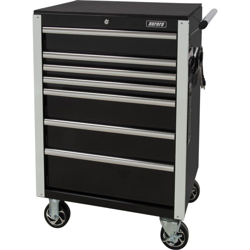 Chariot &agrave; outils &agrave; usage intensif, 7 tiroirs, 28" la x 22" p x 42-3/8" h, Noir Helyx Safety & Industrial Supplies