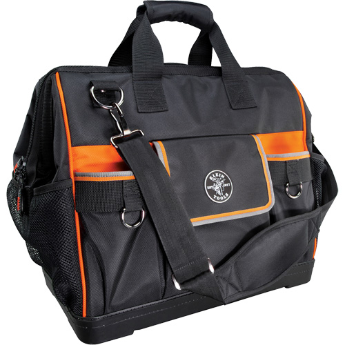 Tradesman Pro Wide-Open Tool Bag, Ballistic Nylon, 42 Pockets, Black Helyx Safety & Industrial Supplies