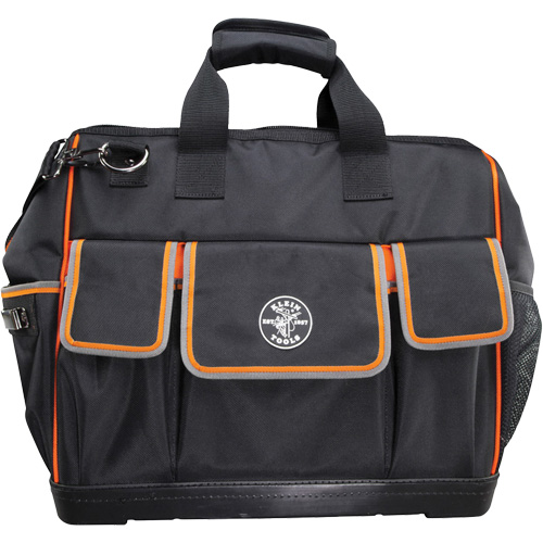Tradesman Pro Wide-Open Tool Bag, Ballistic Nylon, 42 Pockets, Black Helyx Safety & Industrial Supplies