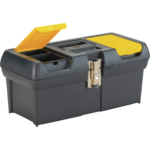 Coffre &agrave; outils avec plateau de s&eacute;rie 2000, 16" la x 7-1/10" p x 8-1/10" h, Noir/Jaune Helyx Safety & Industrial Supplies