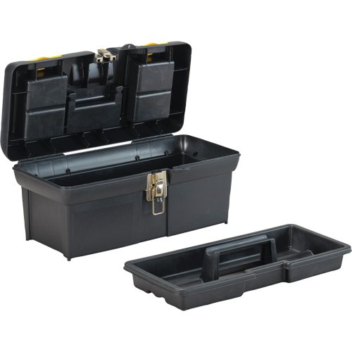 Coffre &agrave; outils avec plateau de s&eacute;rie 2000, 16" la x 7-1/10" p x 8-1/10" h, Noir/Jaune Helyx Safety & Industrial Supplies