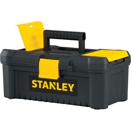 Coffre &agrave; outils avec plateau Essential, 12-1/2" la x 7-3/8" p x 5-1/8" h, Noir/Jaune Helyx Safety & Industrial Supplies