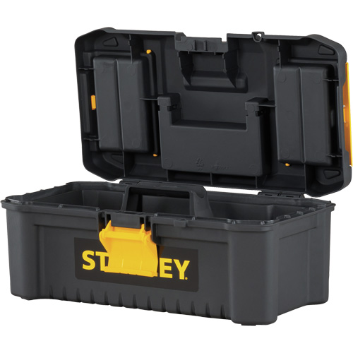 Coffre &agrave; outils avec plateau Essential, 12-1/2" la x 7-3/8" p x 5-1/8" h, Noir/Jaune Helyx Safety & Industrial Supplies