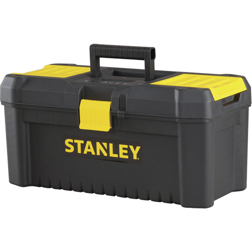 Essential&reg; Tool Box with Tray, 16" W x 8" D x 7-3/10" H, Black/Yellow Helyx Safety & Industrial Supplies