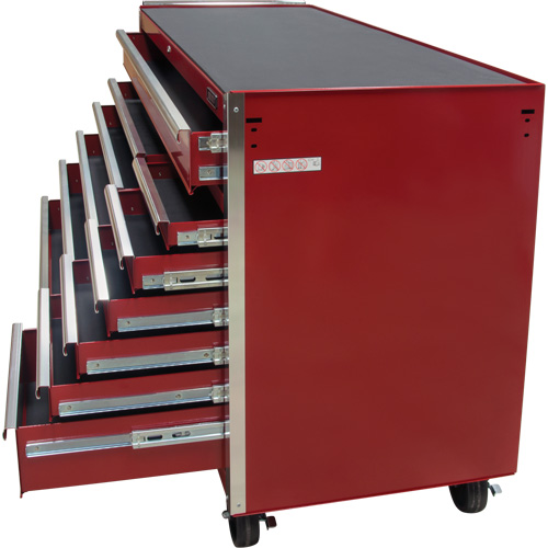 Industrial Tool Cart, 12 Drawers, 56" W x 24-1/2" D x 38-1/8" H, Red Helyx Safety & Industrial Supplies