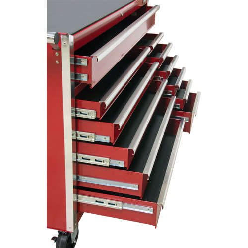Industrial Tool Cart, 12 Drawers, 56" W x 24-1/2" D x 38-1/8" H, Red Helyx Safety & Industrial Supplies