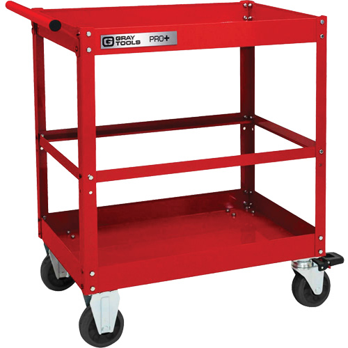 Chariot utilitaire robuste s&eacute;rie PRO+, 2 tiers, 30-1/5" x 38-1/3" x 19-1/2" Helyx Safety & Industrial Supplies