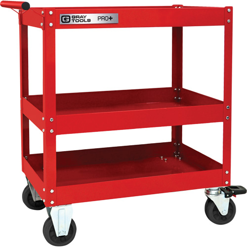 Chariot utilitaire robuste s&eacute;rie PRO+, 3 tiers, 30-1/5" x 38-1/3" x 19-1/2" Helyx Safety & Industrial Supplies