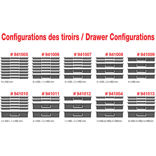 Coffre &agrave; outils mobile avec tiroirs, 6 tiroirs, 22-4/5" la x 15" p x 18" h, Noir Helyx Safety & Industrial Supplies