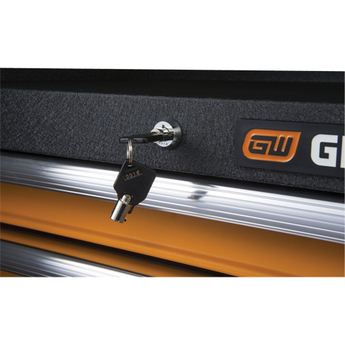 GSX Series Tool Chest, 26" W, 4 Drawers, Black/Orange Helyx Safety & Industrial Supplies