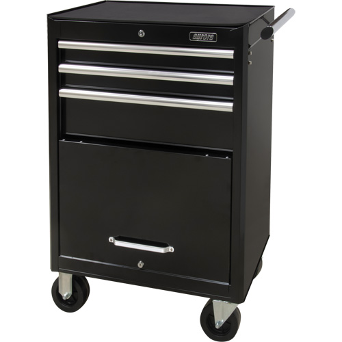 Chariot &agrave; outils industriel, 3 tiroirs, 29-4/5" la x 21-1/5" p x 38-4/5" h, Noir Helyx Safety & Industrial Supplies