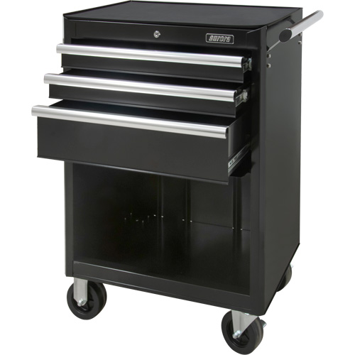 Chariot &agrave; outils industriel, 3 tiroirs, 29-4/5" la x 21-1/5" p x 38-4/5" h, Noir Helyx Safety & Industrial Supplies