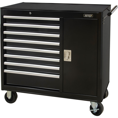 Chariot &agrave; outils industriel, 8 tiroirs, 44-3/10" la x 21-1/10" p x 36-7/10" h, Noir Helyx Safety & Industrial Supplies