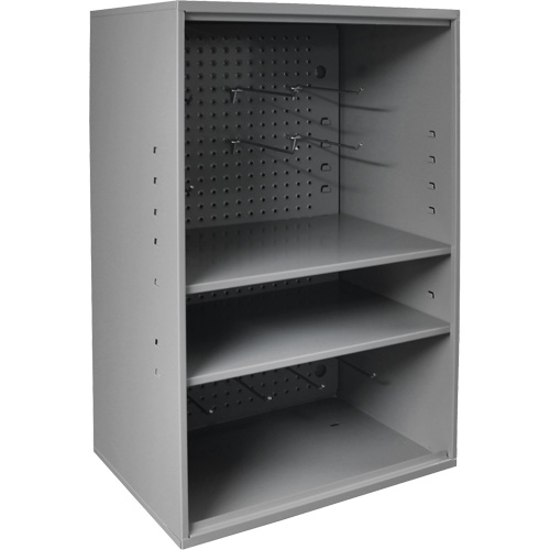 Armoire d'entreposage de produits abrasifs avec panneau perfor&eacute;, Acier, 19-7/8" x 14-1/4" x 32-3/4", Gris Helyx Safety & Industrial Supplies