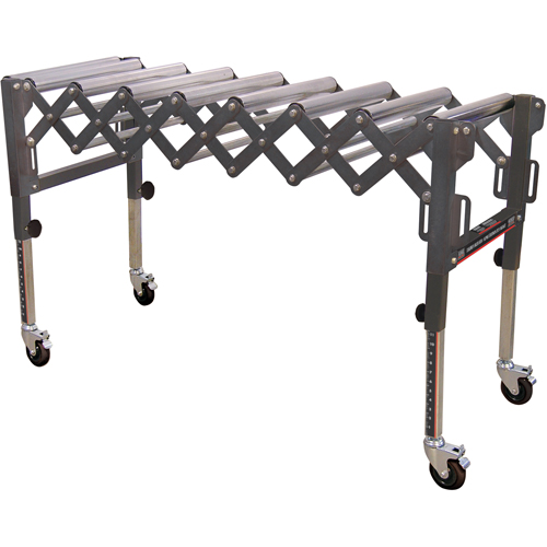 Extendable & Flexible Conveyor Roller Tables, 20" W x 52" L, 300 lbs. per lin. Ft. Capacity Helyx Safety & Industrial Supplies