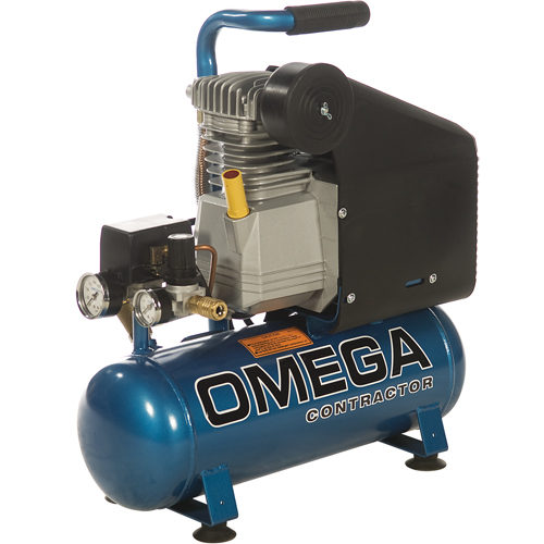 Portable Contractor Series Compressors - Oil Lube, Direct Drive, Electric, 2.6 Gal. (3.2 US Gal), 125 PSI, 115/1 V Helyx Safety & Industrial Supplies