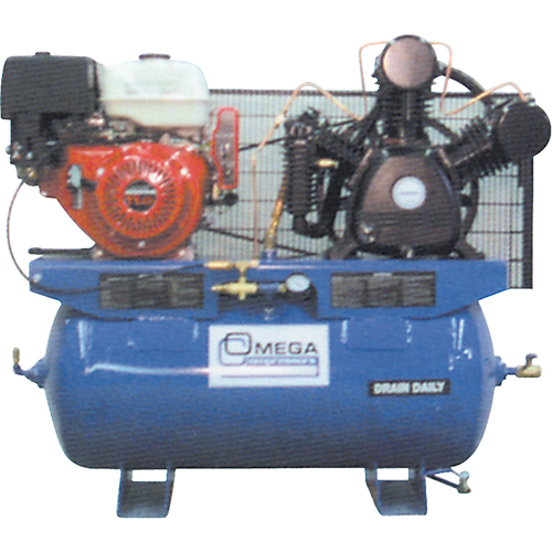 Industrial Series Air Compressors - Engine Compressors, 25 Gal. (30 US Gal) Helyx Safety & Industrial Supplies