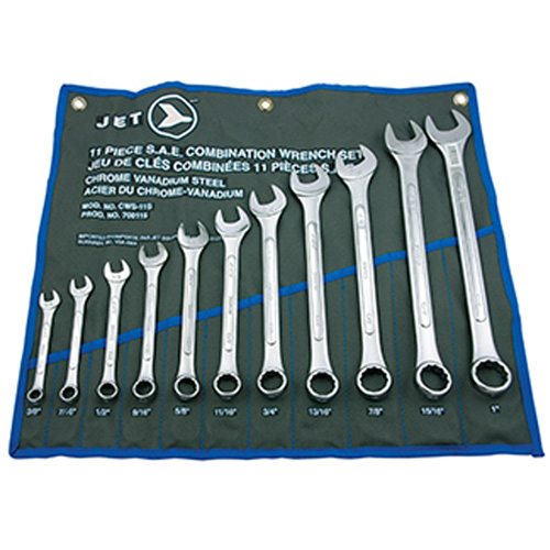 Jeu de cl&eacute;s mixtes SAE avec panneau sur&eacute;lev&eacute; 11 mcx, Combinaison, 11 morceaux, Imp&eacute;rial Helyx Safety & Industrial Supplies