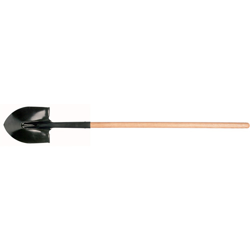 Round Point Shovel, Tempered Steel Blade, Hardwood, Straight Handle Helyx Safety & Industrial Supplies