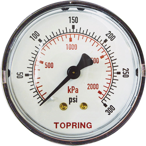 Replacement Pressure Gauge, 2" , 0 - 175 psi, Back Mount, Analogue Helyx Safety & Industrial Supplies