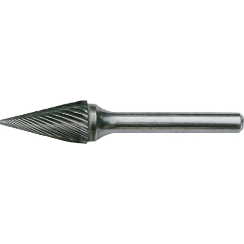 Fraises au carbure solide - Forme conique pointue CLEVELAND, , 1/8" dia., 1/8" Tige, 7/16" Prof. de la coupe Helyx Safety & Industrial Supplies