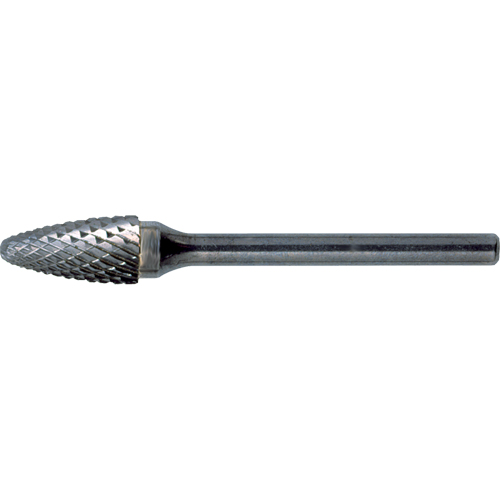 CLEVELAND Solid Carbide Burrs - Tree Shape with Ball Nose, SF-1, 1/4" Dia., 5/8" Depth of Cut Helyx Safety & Industrial Supplies
